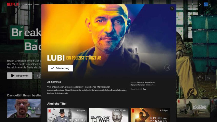 Lubi - Ein Polizist stürzt ab auf Netflix
